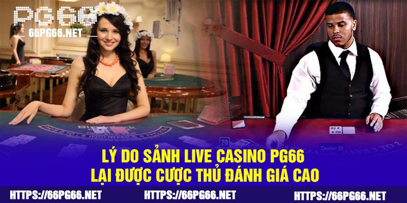 Lý do sảnh Live Casino PG66 lại được cược thủ đánh giá cao